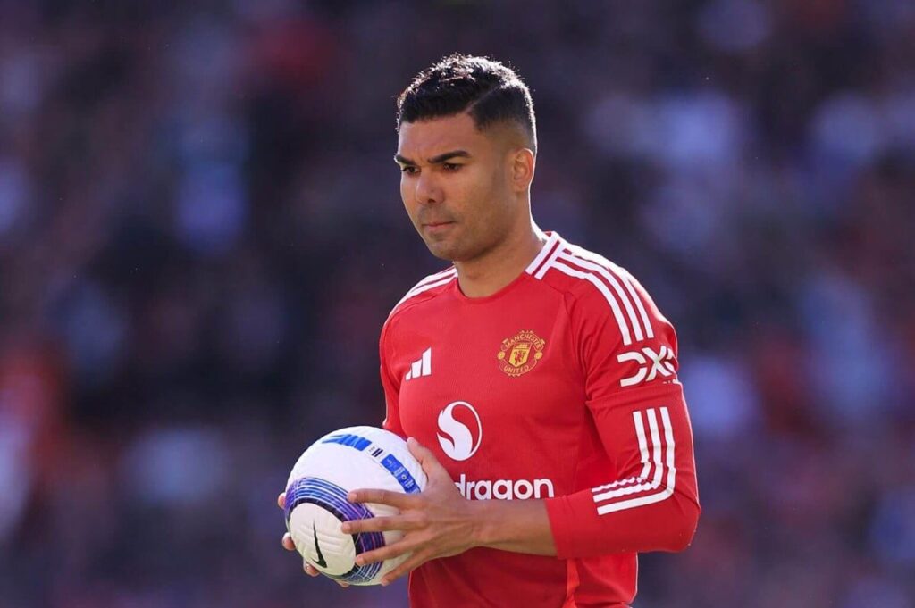 Casemiro controlling the midfield against Athletic Club Casemiro controlling the midfield against Athletic Club
