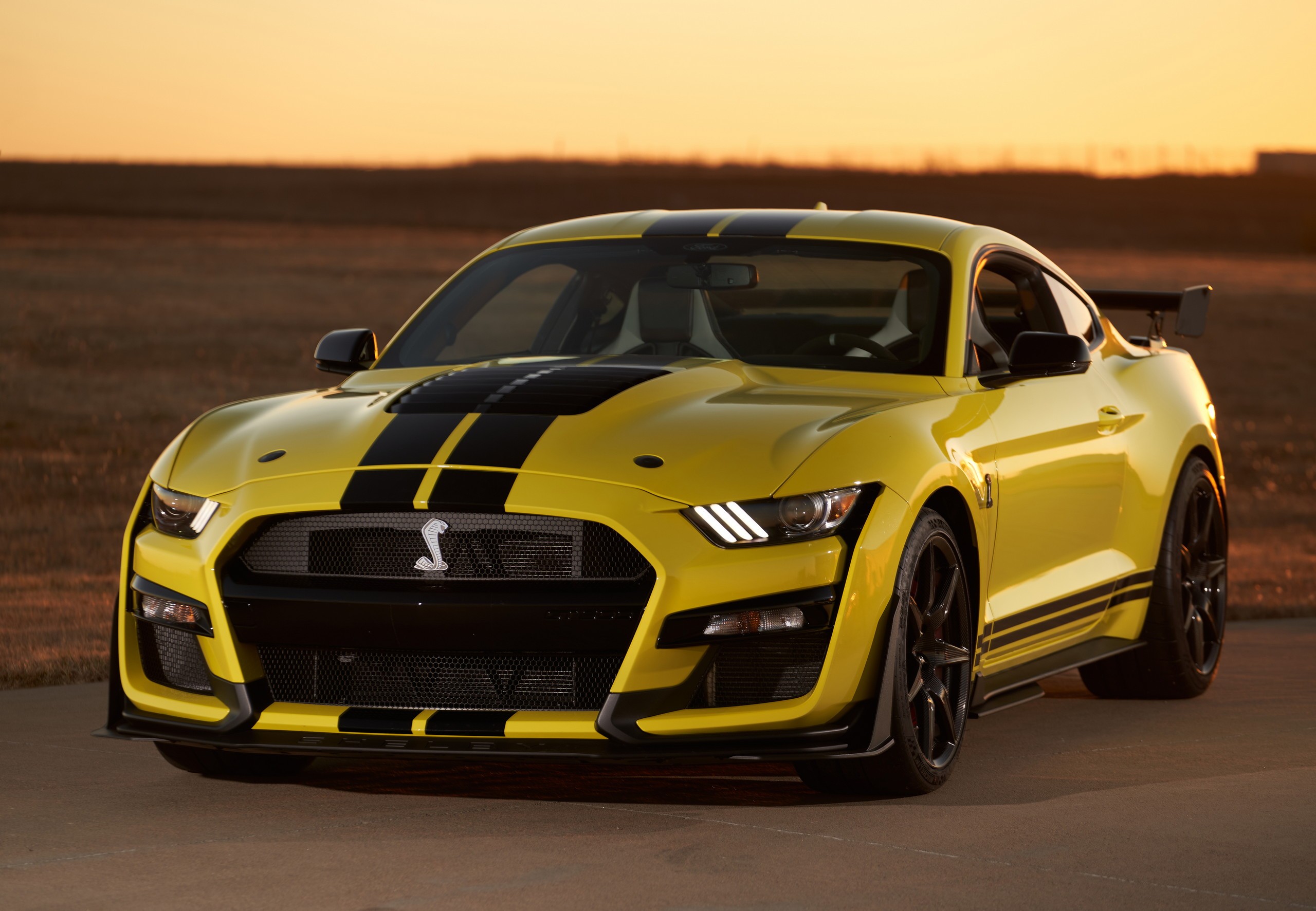 yellow mustang