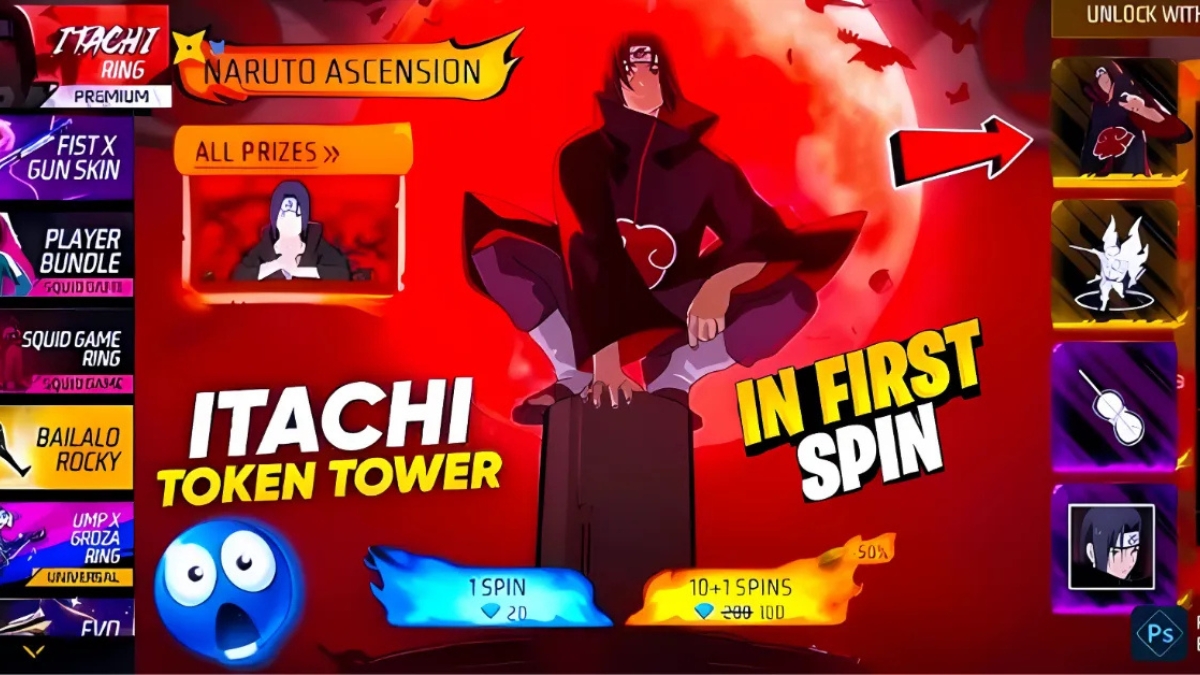 Itachi Ascension Event is Live Enter the Shinobi World in Free Fire